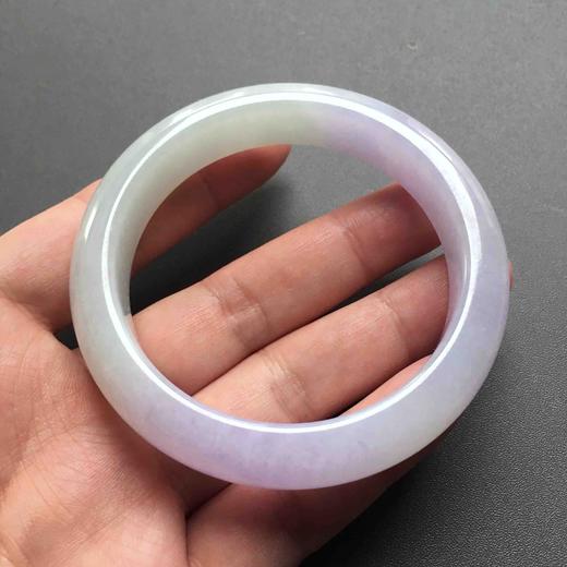 糯冰种紫罗兰翡翠手镯56 商品图3