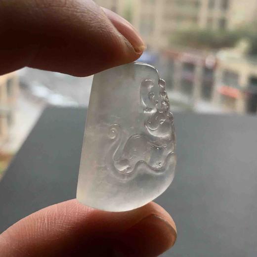 高冰到玻璃种雪花棉厚庄翡翠鹿牌 商品图9