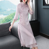 YFN-19280中国风刺绣宽松改良旗袍裙 商品缩略图1