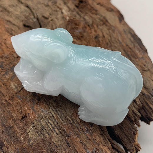 派瑞翡翠 翡翠生肖鼠 糯种 飘花 商品图2