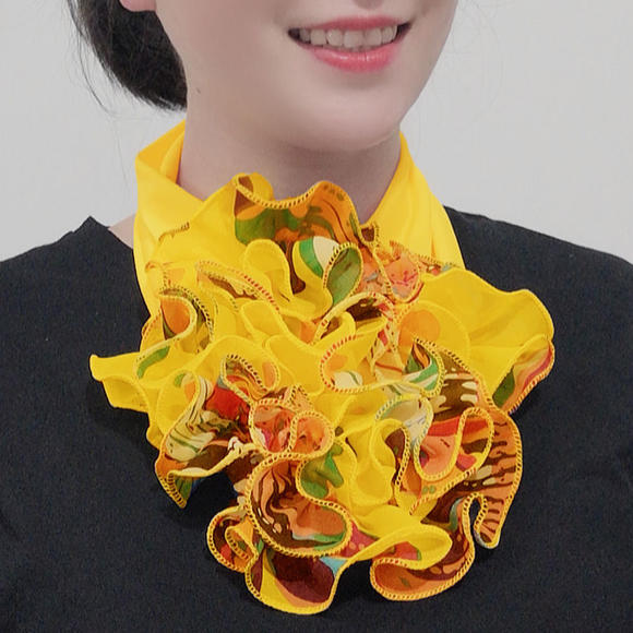 TZW-新款领花纯色脖套花时尚韩版网红同款百变假领子