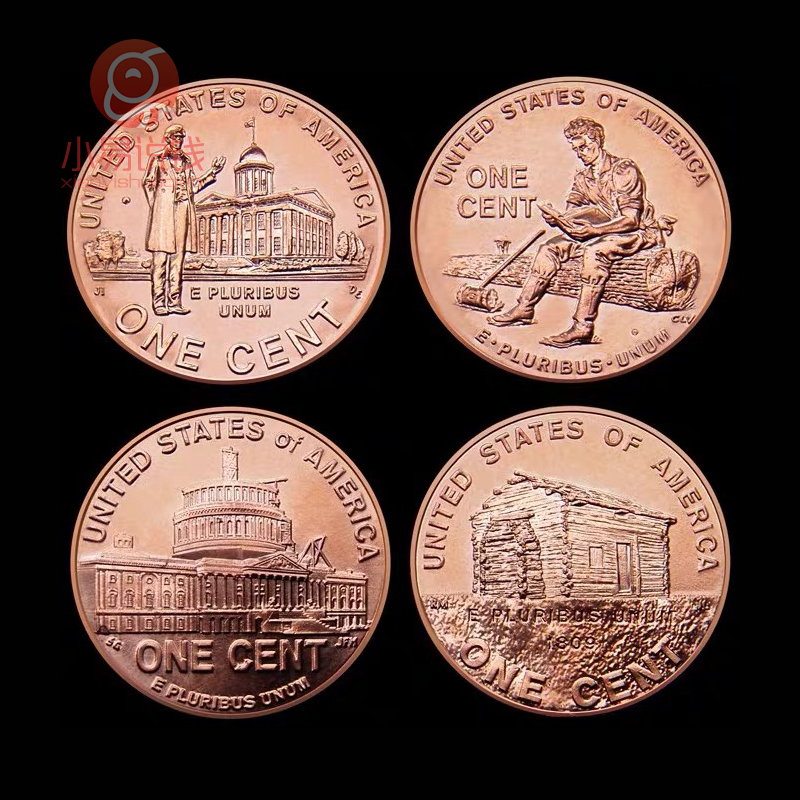 2009美国林肯诞辰200周年纪念币！一套4枚！