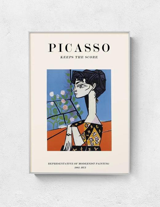 伽罗 JALO 挂画-毕加索-杰奎琳与玫瑰 P177（预计10天内发货） 商品图0