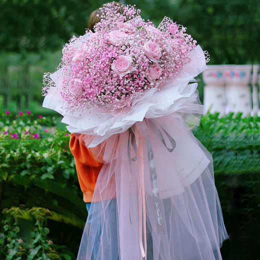 满天星混搭花束送女朋友老婆妈妈闺蜜朋友520情人节生日浪漫惊喜告白求婚礼物 商品图1