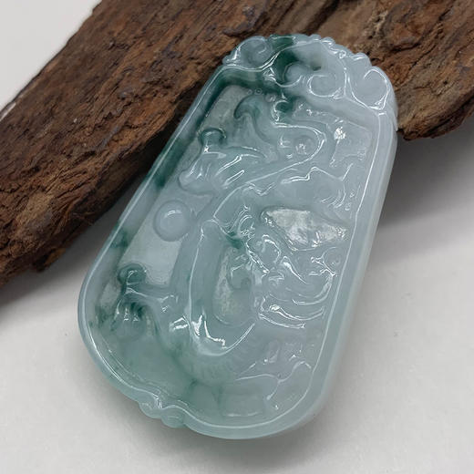 派瑞翡翠 翡翠龙牌 糯种 飘花 商品图3