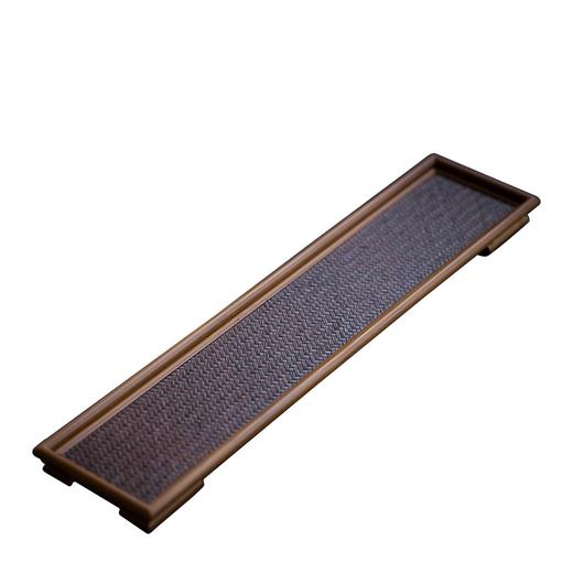 茶香记 手工竹席面茶托 茶盘 竹木编织 安吉竹 杯垫 茶道用具 商品图5