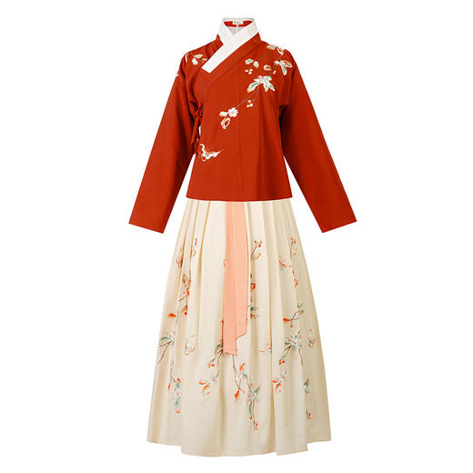 重回汉唐秋怡原创汉服女刺绣中国风交领明制袄裙 商品图4