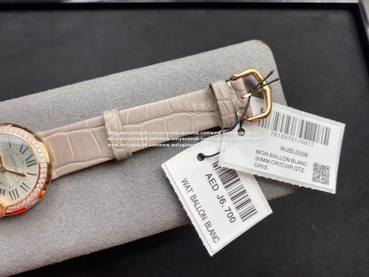 鳄鱼皮，美版白气球来啦！灰色表带与正品实物完全没有色差！赠送旅行礼品套装！卡地亚Ballon Blanc de Cartier系列！尺寸30mm！专柜正品同步版本！我家从专柜8w多真金白银买来的 商品图5