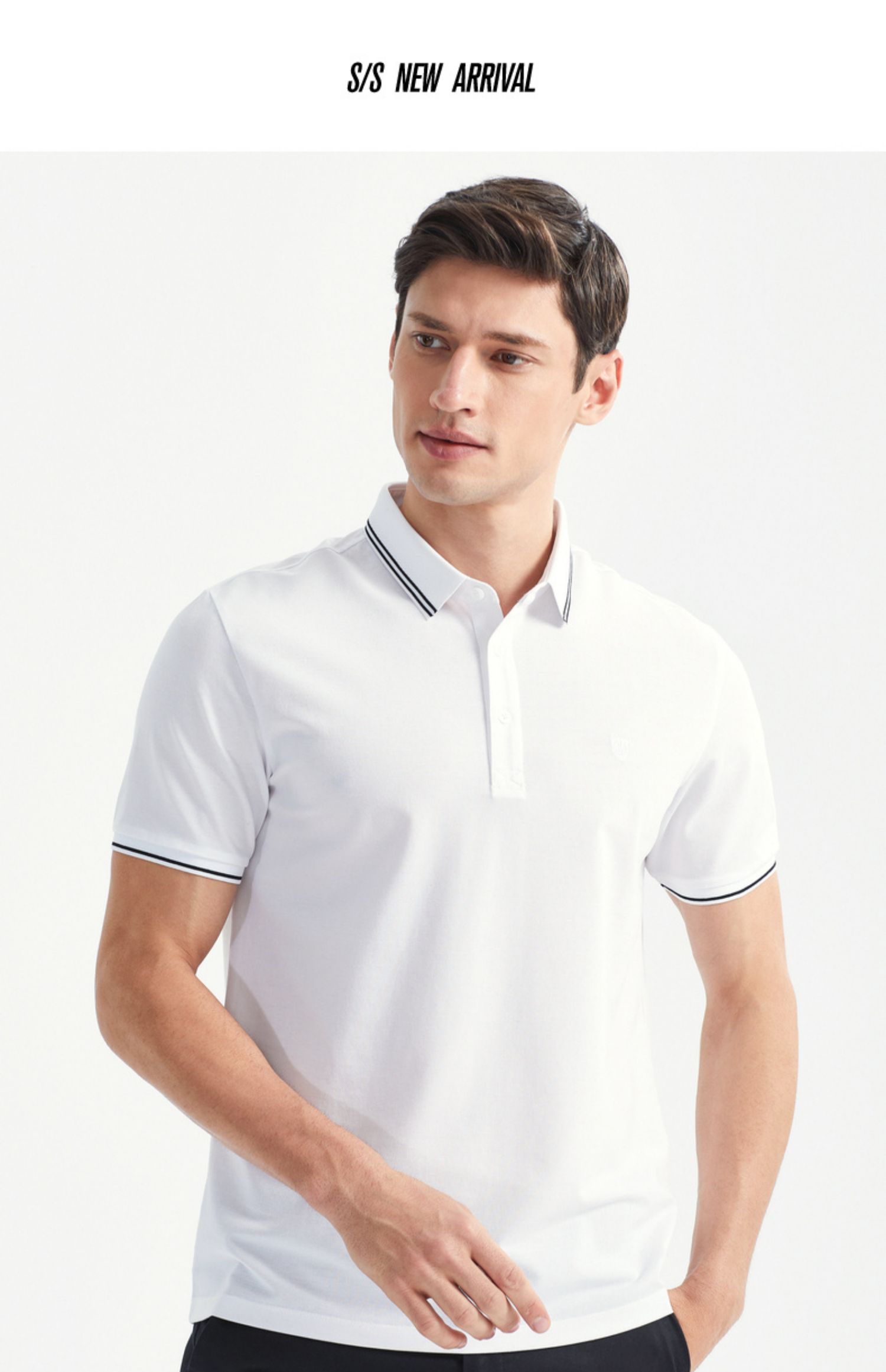 118t7058w柒牌男装短袖polo衫商务休闲高山棉弹力半袖夏季薄款透气青