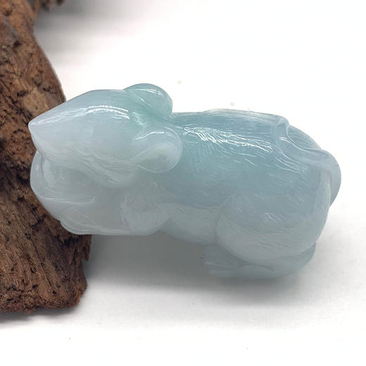 派瑞翡翠 翡翠生肖鼠 糯种 飘花 商品图4