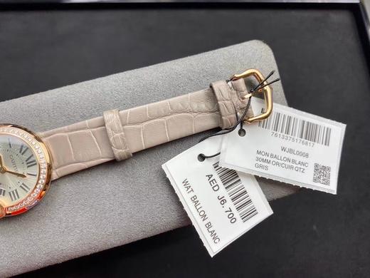 鳄鱼皮，美版白气球来啦！灰色表带与正品实物完全没有色差！赠送旅行礼品套装！卡地亚Ballon Blanc de Cartier系列！尺寸30mm！专柜正品同步版本！我家从专柜8w多真金白银买来的 商品图9