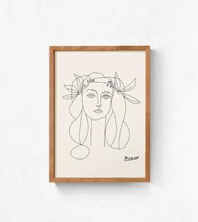 伽罗 JALO 挂画-毕加索-头戴花环的少女 P160/P161/P162/P163（预计10天内发货）