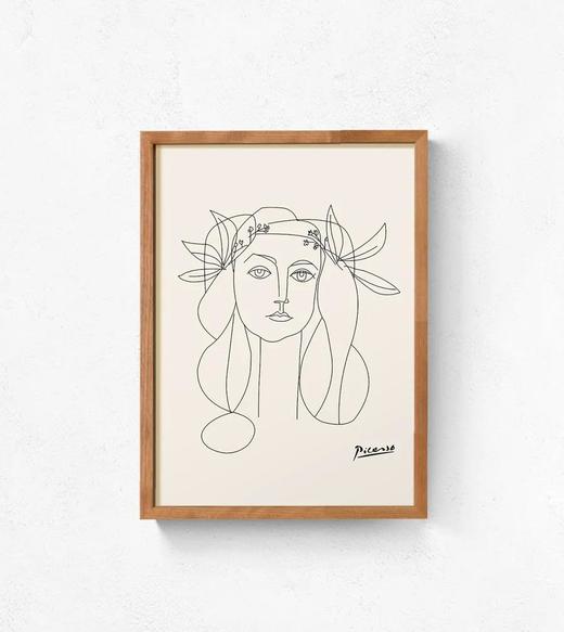 伽罗 JALO 挂画-毕加索-头戴花环的少女 P160/P161/P162/P163（预计10天内发货） 商品图0