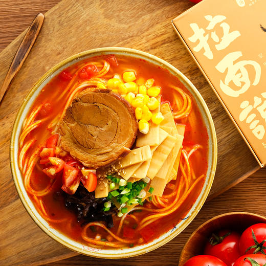 拉面说 日式番茄豚骨叉烧拉面非油炸方便面一人份 234.4g/盒 商品图4