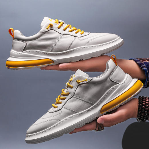 2020春季新款小白鞋男真皮运动休闲鞋轻质潮男板鞋（非劳保鞋） 商品图2