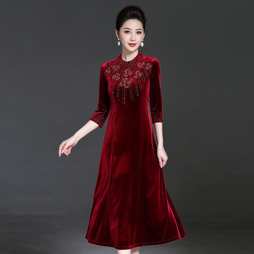 YZL-200春新款连衣裙子妈妈装婚礼婚宴旗袍 商品图4