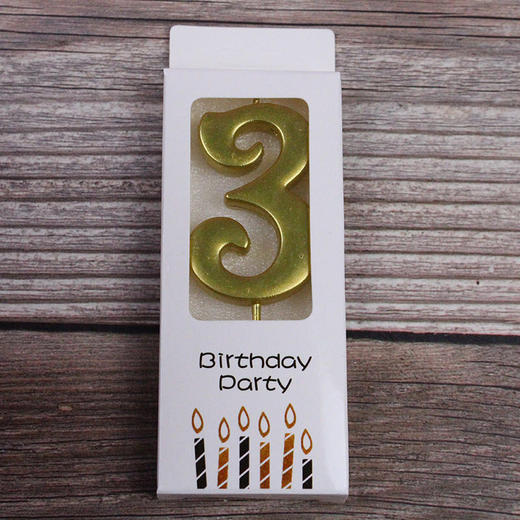 金色数字蜡烛 商品图3