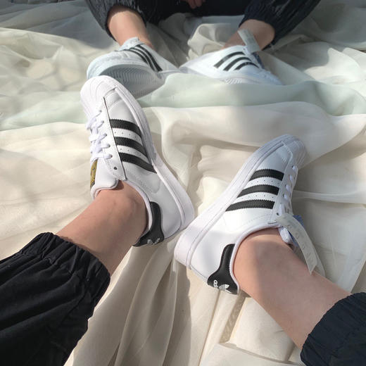 真皮情侣款小白鞋贝壳鞋 商品图0