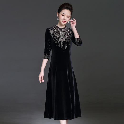 YZL-200春新款连衣裙子妈妈装婚礼婚宴旗袍 商品图0