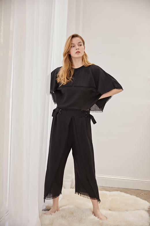 四季之衣 | 精仿羊绒休闲女裤 SJF18K321A 商品图5