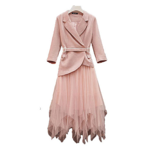 CHT-2186春季新款韩版时尚西装气质半身裙两件套 商品图4