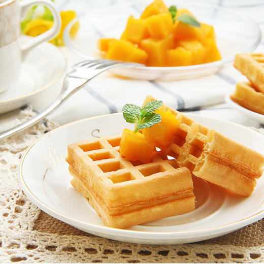 葡记 原味华夫饼1000g 整箱礼盒 格子软饼干曲奇 营养早餐西式手撕面包 奶香糕点心 休闲零食 商品图5