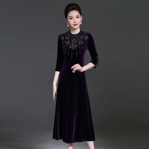 YZL-200春新款连衣裙子妈妈装婚礼婚宴旗袍 商品图2