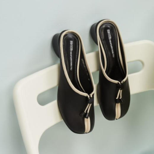 西村名物春夏新款分趾鞋平底半拖X20AH10081 商品图0