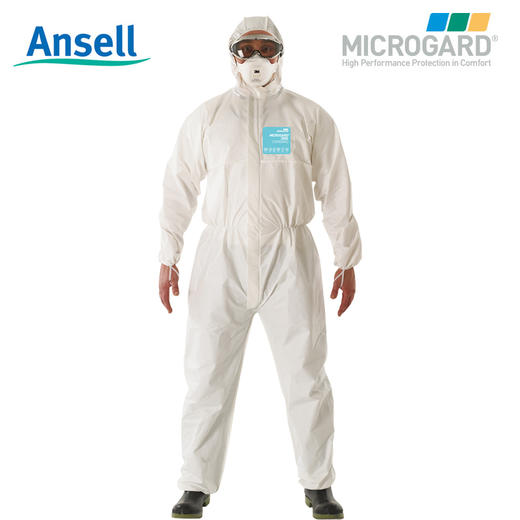 抗疫进行时丨Microgard2000实验室工作服连体带帽防护服 防尘轻型防猪场 疫情防静电 商品图0