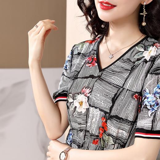 SP-C302114欧美时尚短袖气质印花直筒显瘦连体裤 商品图2