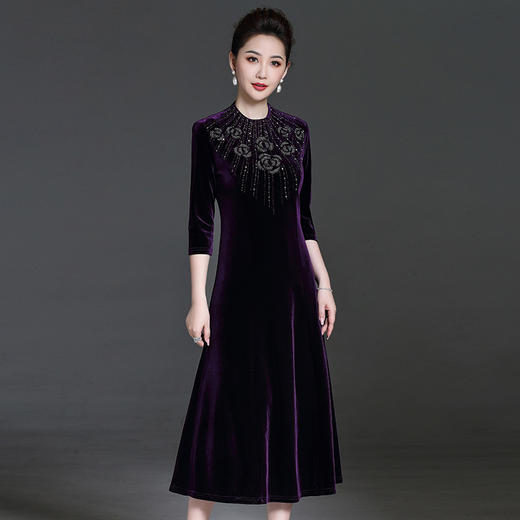 YZL-200春新款连衣裙子妈妈装婚礼婚宴旗袍 商品图1