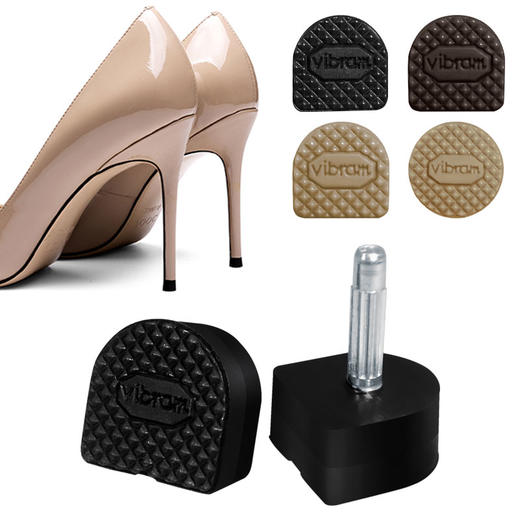 意大利进口Vibram马蹄形圆形布纹高跟鞋橡胶鞋钉跟 商品图1