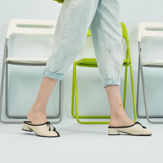 西村名物春夏新款分趾鞋平底半拖X20AH10081 商品图1