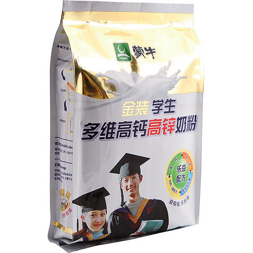 蒙牛  金装学生多维高钙髙锌奶粉 成人奶粉 400g 商品图2