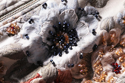 MD-Q2783珍藏级法式复古宫廷提花华丽棒球服重工钉珠夹克外套 商品图2