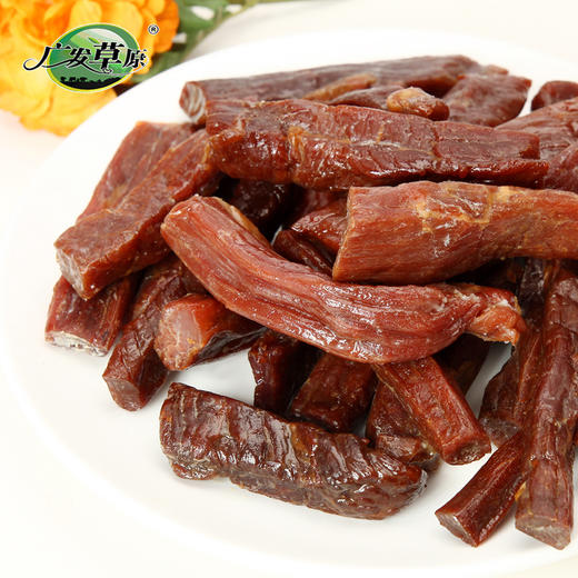 广发草原 牛肉干 休闲肉脯零食 内蒙古特产 清真绿色手撕风干牛肉干原味500g 商品图2