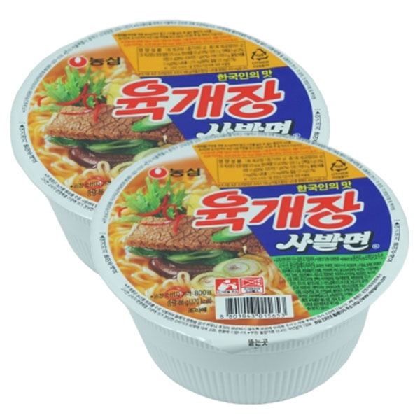 [묶음]농심 육개장컵소86g*2
