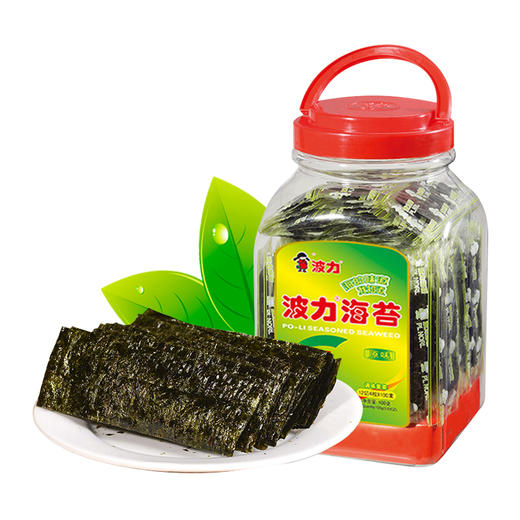 波力海苔 无添加休闲零食 即食紫菜 儿童孕妇海苔原味罐装100克 商品图0