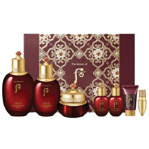 【跨境】Whoo后套盒套装津率享红华凝香水乳霜三件套 版本小样随即 商品图0