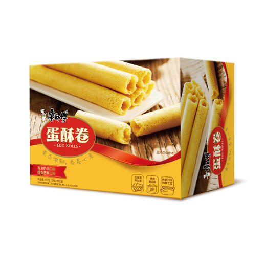 康师傅 蛋酥卷鸡蛋卷营养早餐办公室休闲零食小吃饼干蛋糕点心奶油芝麻混合口味432g（新老包装随机发货） 商品图3