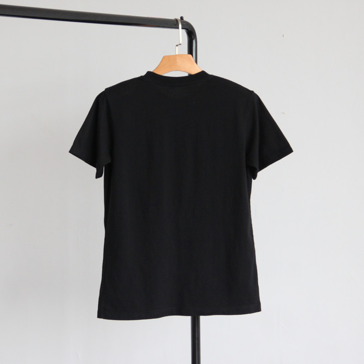 灌军california植绒刺绣粗砂基础款圆领短袖t恤tx493