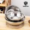 【会员价：78元】广电优选  诺顿NORTON 厨宝全能套装A家用多功能米筛三件套洗米筛洗菜盆和面打蛋盆水果篮不锈钢加厚汤盆易清洗 24-26-28cm（5GCB003A ） 商品缩略图3