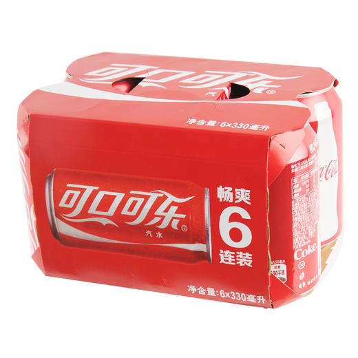 可口可乐（Coca-Cola） 可乐汽水 330ml*6 商品图2