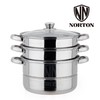 【会员价：109元】广电优选  诺顿NORTON 欧克斯三层蒸锅家用不锈钢三层蒸笼3层汤蒸锅具蒸格蒸屉加厚燃气电磁炉通用 26cm（2ZOKS026） 商品缩略图1