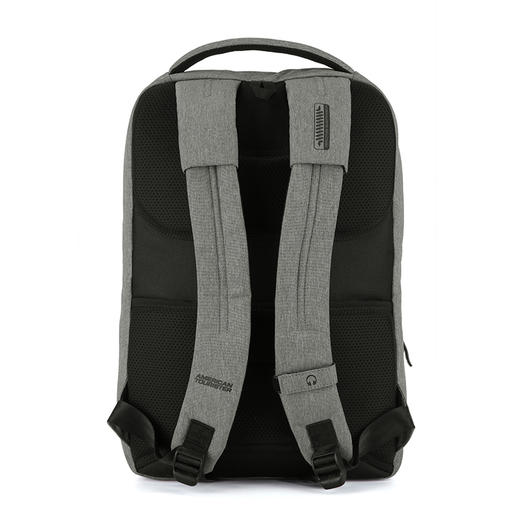 【美旅】轻便耐磨 男士通勤商务 挂套 舒适背负 伸缩减震肩带 电脑 眼镜 耳机 收纳 防盗 双肩包 TZ4 商品图1