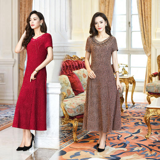 KQL-967239春装婚礼妈妈装连衣裙 商品图0