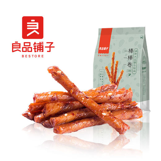良品铺子 麻辣棒棒卷 80后怀旧辣片 儿时休闲辣条味零食小吃 素食火辣味100g 商品图0