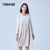 VIMAGE纬漫纪夏季女装宽松高腰A字褶皱连衣裙中长裙女裙V907579 商品缩略图0