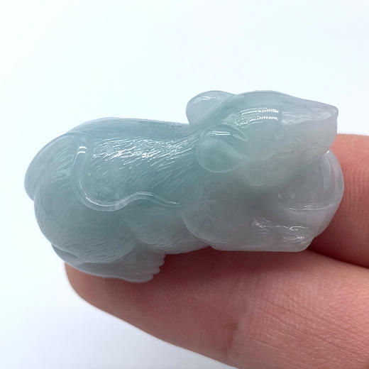 派瑞翡翠 翡翠生肖鼠 糯种 飘花 商品图1
