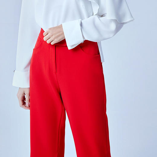 vimage纬漫纪新款夏季百搭高腰显瘦洋气九分裤微喇裤休闲裤女V1105709 商品图3